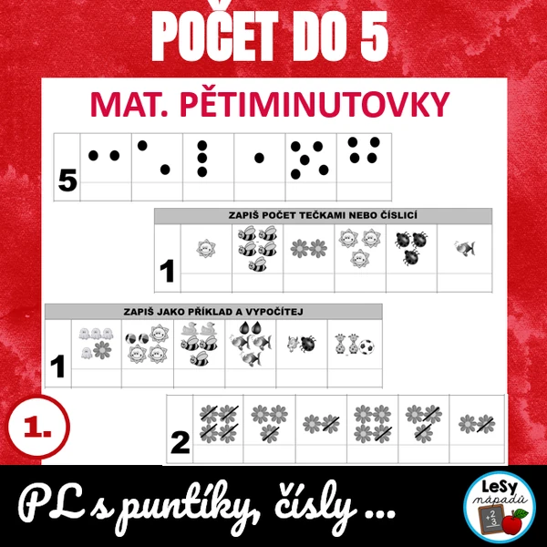 Počet do 5 - matematické pětiminutovky