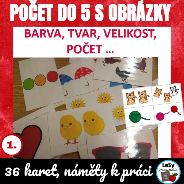 Počet do 5 s obrázky, formát A6