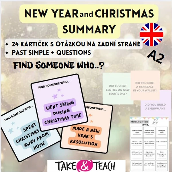 NEW YEAR SUMMARY - PAST SIMPLE - FIND SOMEONE WHO