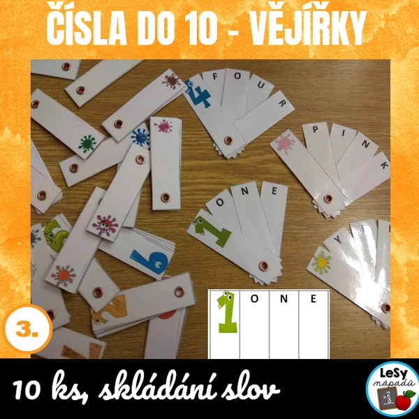 AJ: Čísla do 10 - vějířky