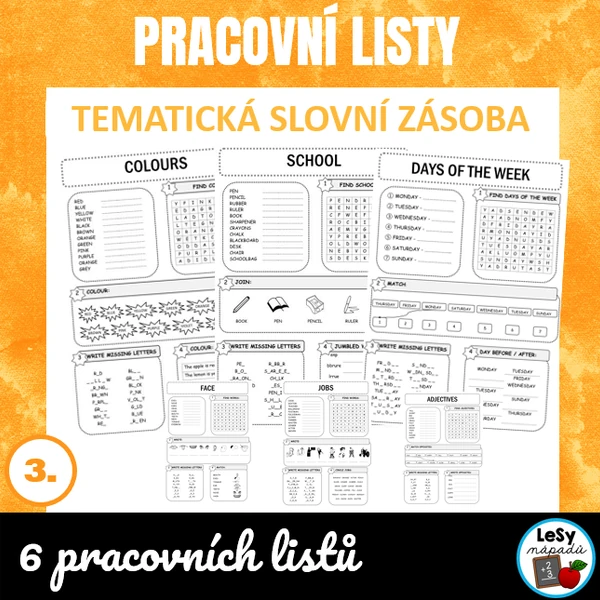AJ: Pracovní listy - tematická slovní zásoba