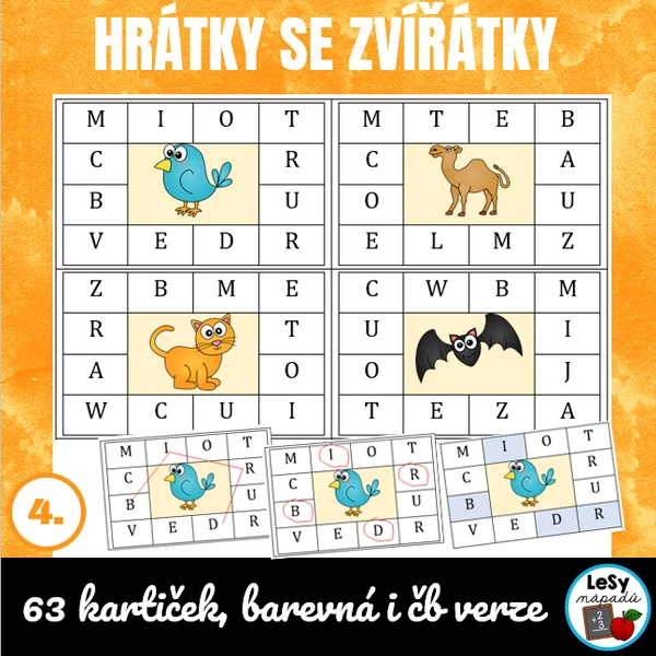 AJ: Hrátky se zvířátky - slož slovo