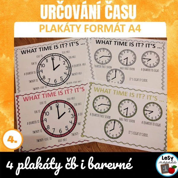 AJ: Určování času - plakáty