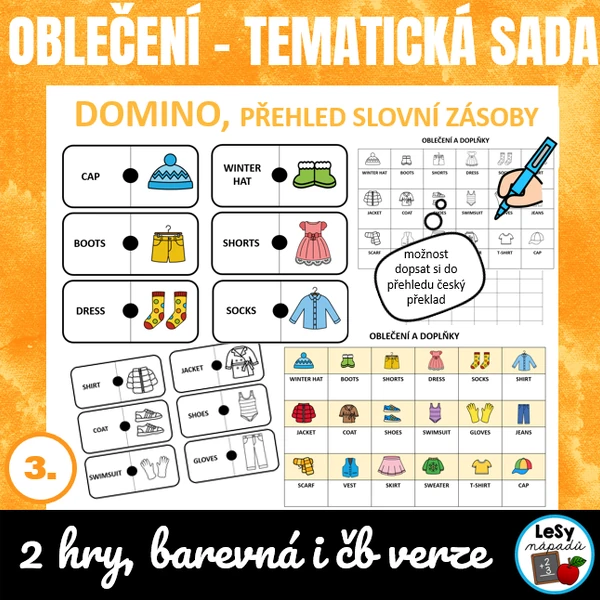 AJ: Obrázkové domino - oblečení