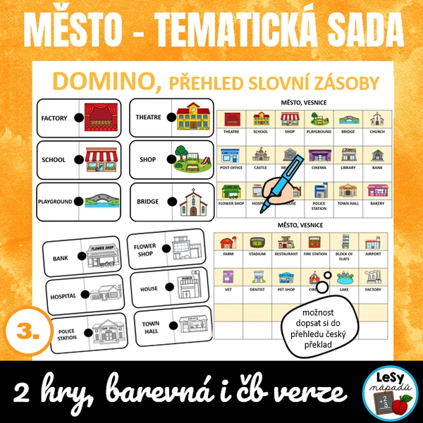 AJ: Obrázkové domino - město