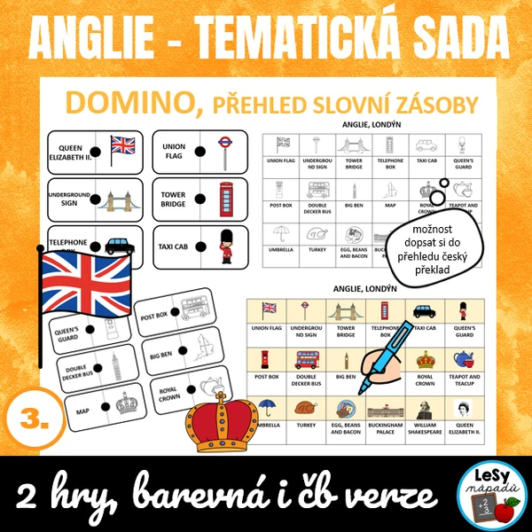 AJ: Obrázkové domino - Anglie, Londýn