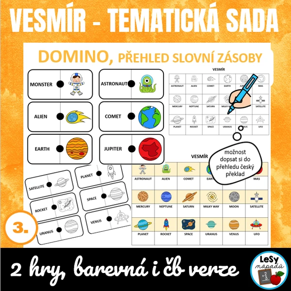 AJ: Obrázkové domino - vesmír