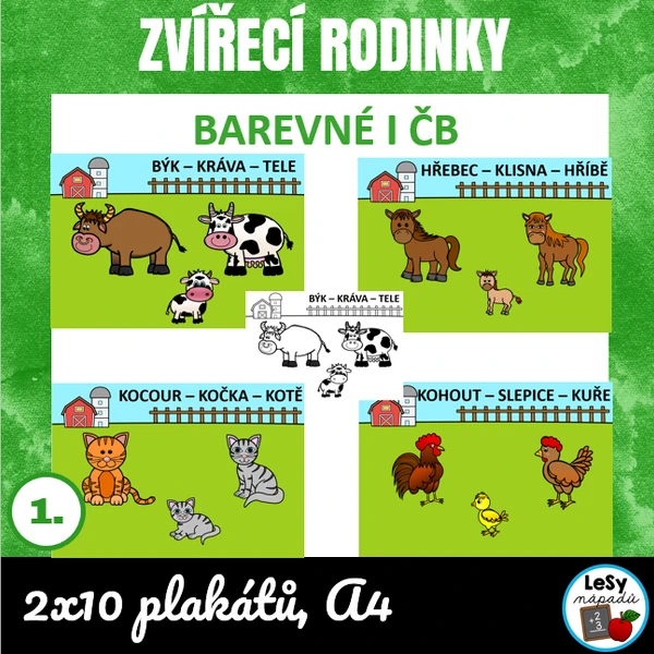 Zvířecí rodinky - plakáty