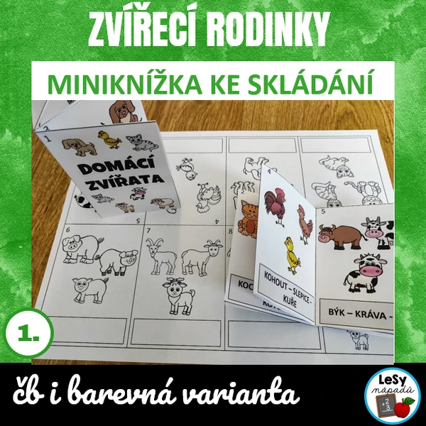 Zvířecí rodinky - miniknížka