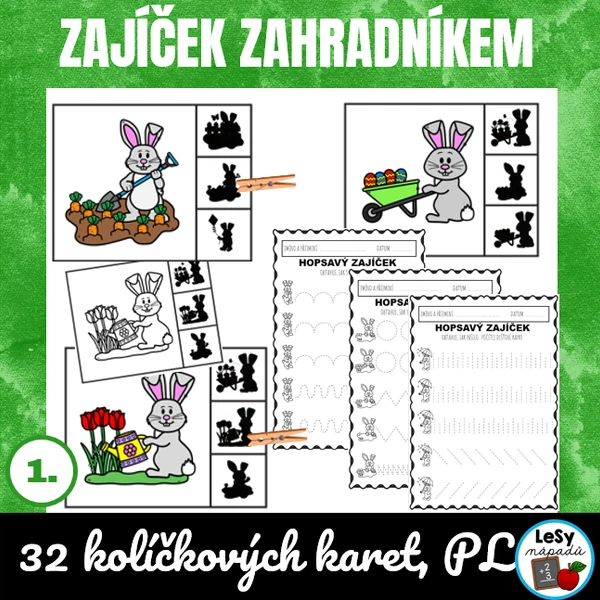Zajíček zahradníkem - stíny a grafomotorika