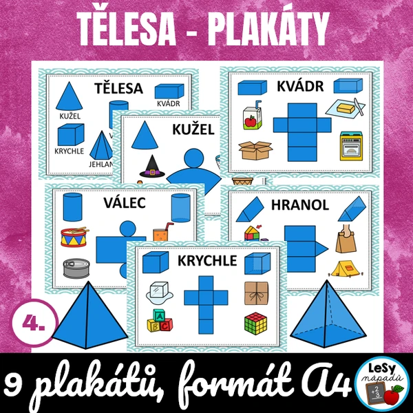 Tělesa a jejich sítě - plakáty