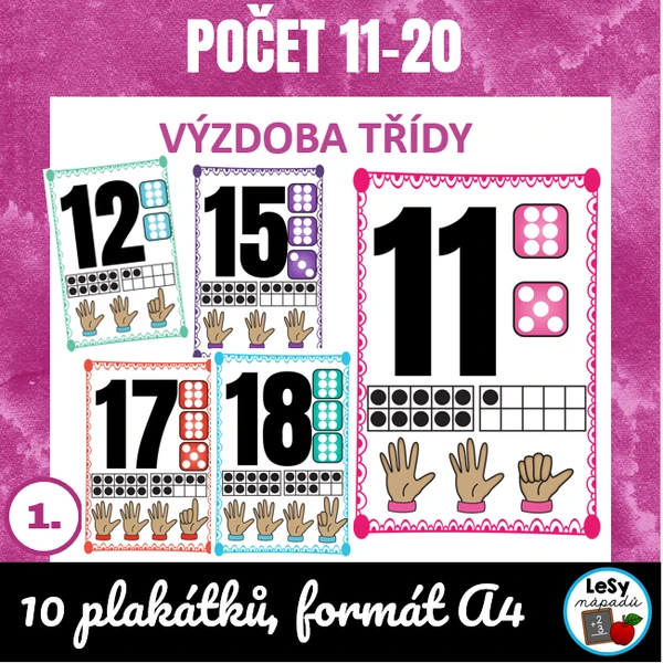 Čísla 11-20, plakáty