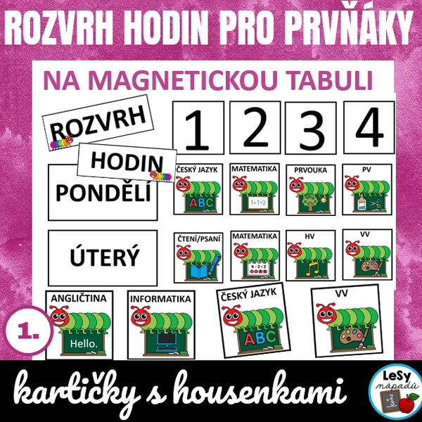 Housenka - rozvrh hodin, velký