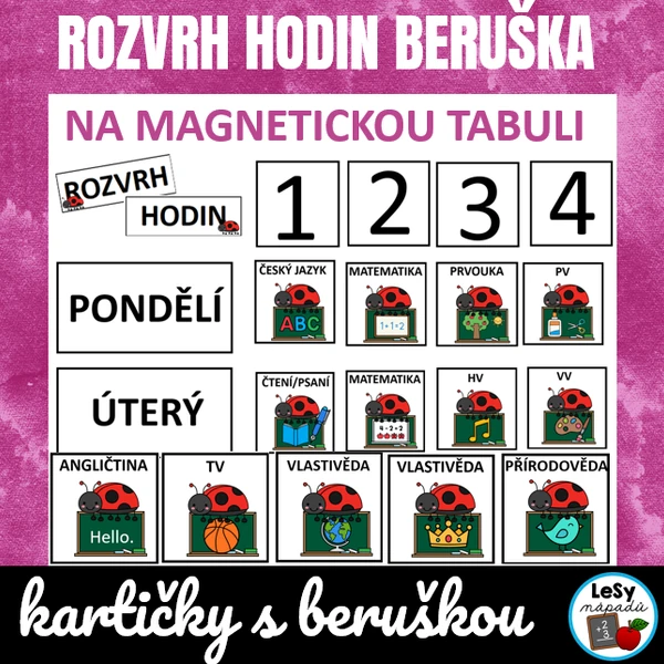 Rozvrh hodin - beruška, velký