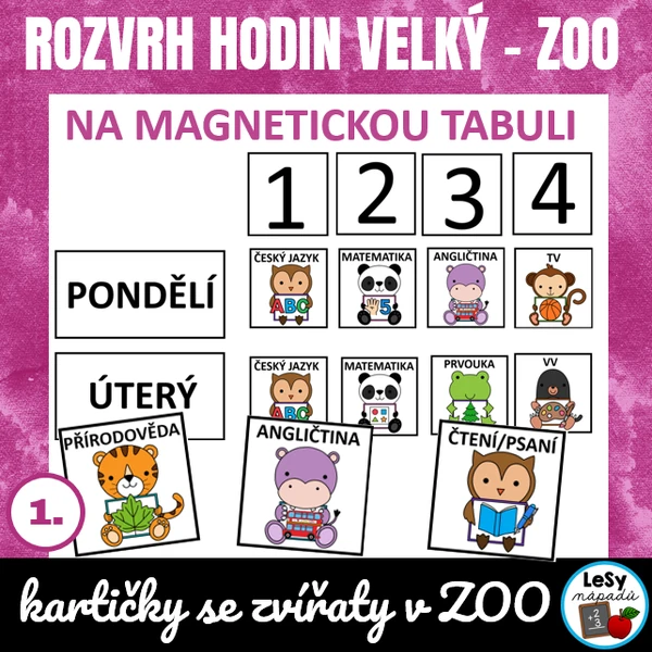 Rozvrh hodin velký - ZOO