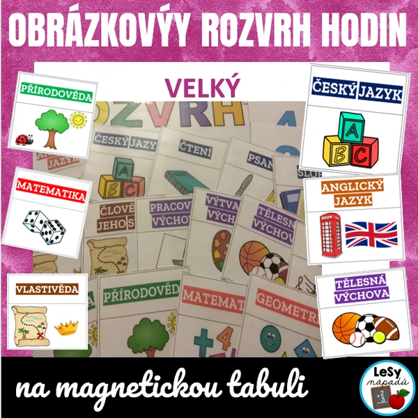 Obrázkový rozvrh hodin velký