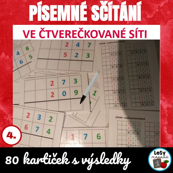 Písemné sčítání ve čtverečkované síti