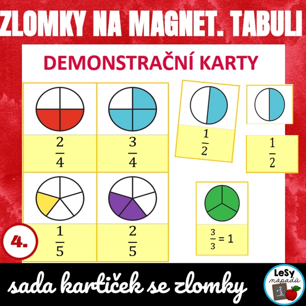 Zlomky na magnetickou tabuli