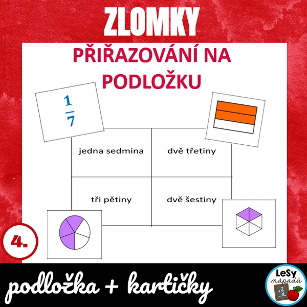 Zlomky - přiřazování na podložku