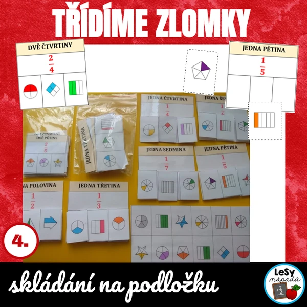 Třídíme zlomky na podložku