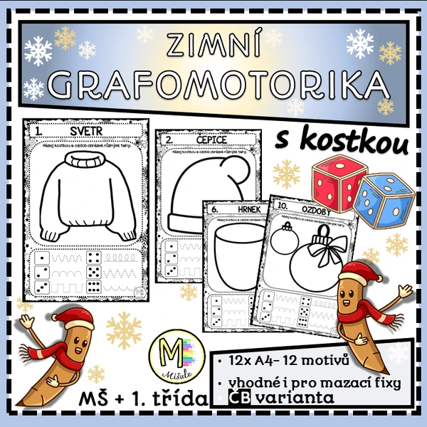 ZIMNÍ GRAFOMOTORIKA S KOSTKOU