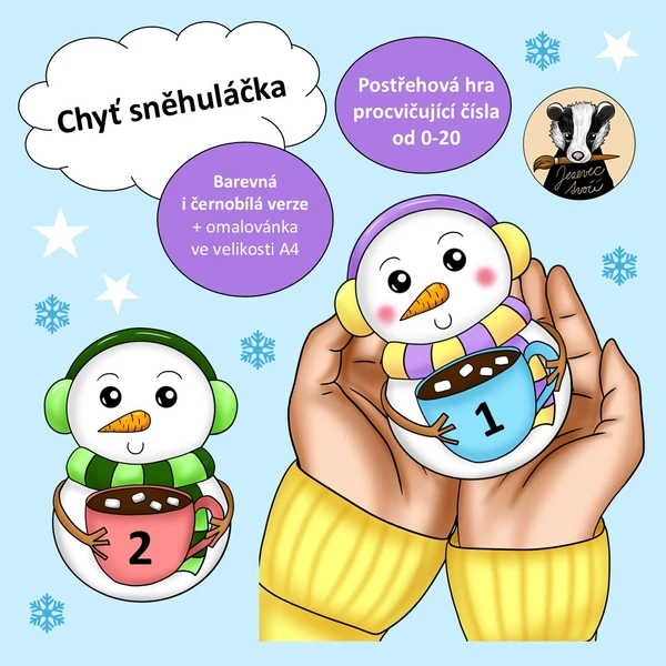 Chyť sněhuláčka - postřehová hra 