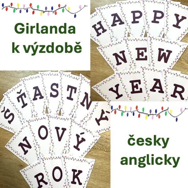 Girlanda - Šťastný nový rok, Happy New Year