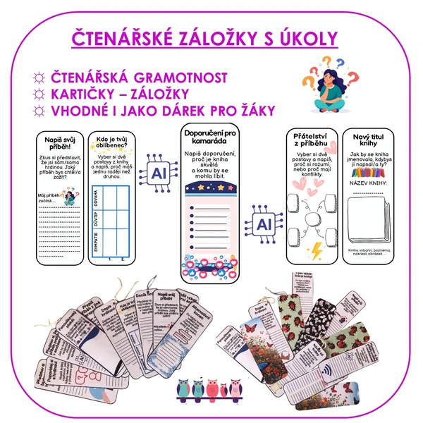 ČTENÁŘSKÉ ZÁLOŽKY S ÚKOLY