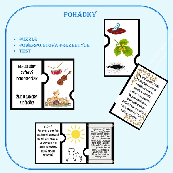POHÁDKOVÉ PUZZLE + PREZENTACE V POWERPOINTU