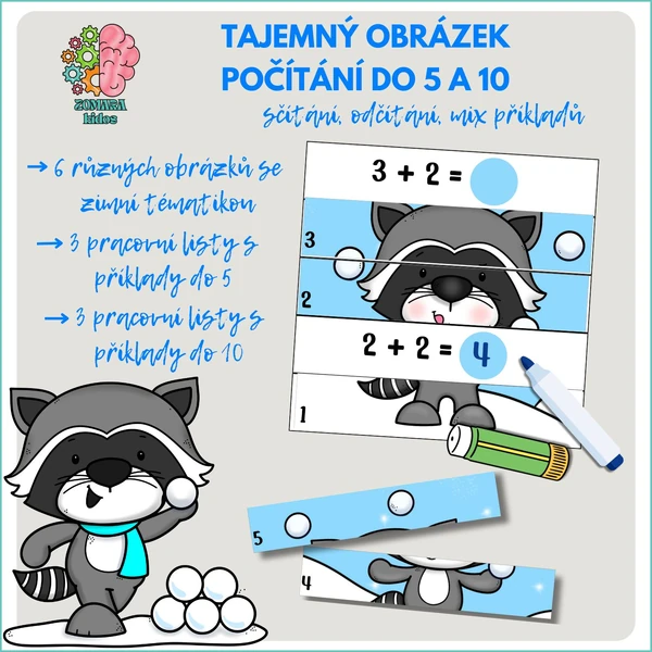 Tajemný obrázek - počítání do 5 a 10