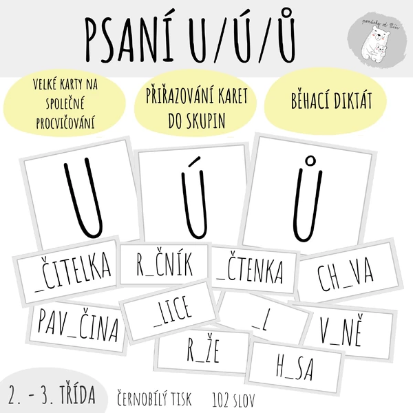 Psaní u/ú/ů