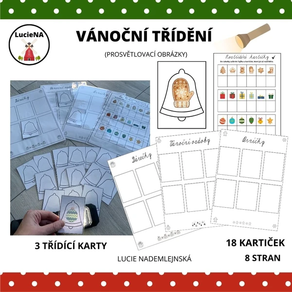 VÁNOČNÍ TŘÍDĚNÍ - PROSVĚTLOVACÍ OBRÁZKY