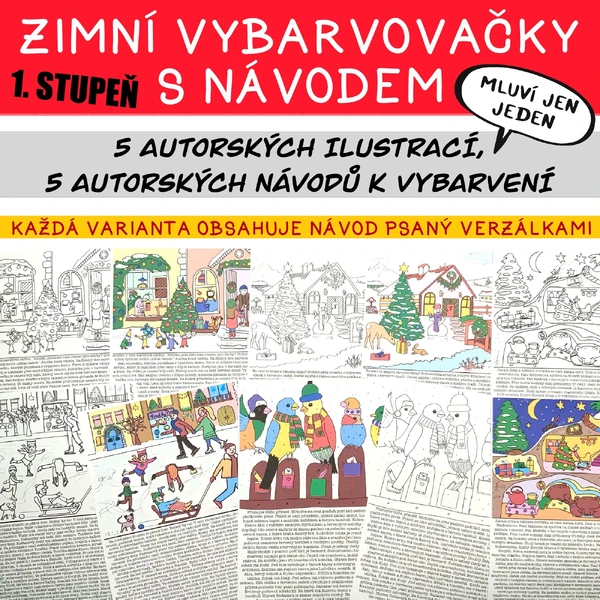 ZIMNÍ VYBARVOVAČKY S NÁVODEM