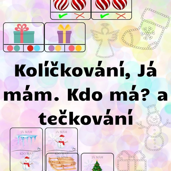 Vánoční tečkování, kolíčkování a Já mám. Kdo má? - 34 stran