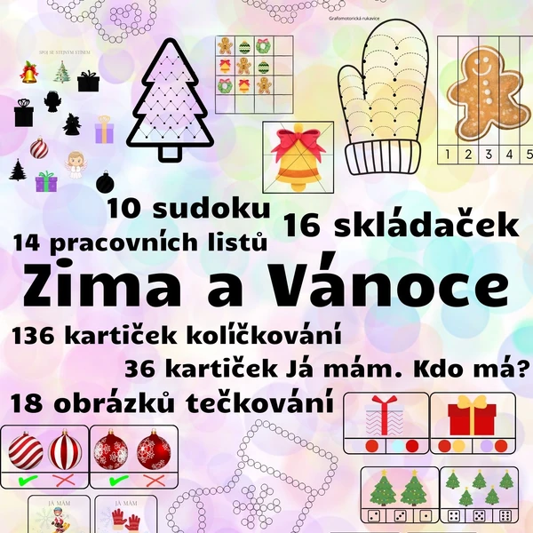 Vánoce a zima - maxi soubor 82 stran