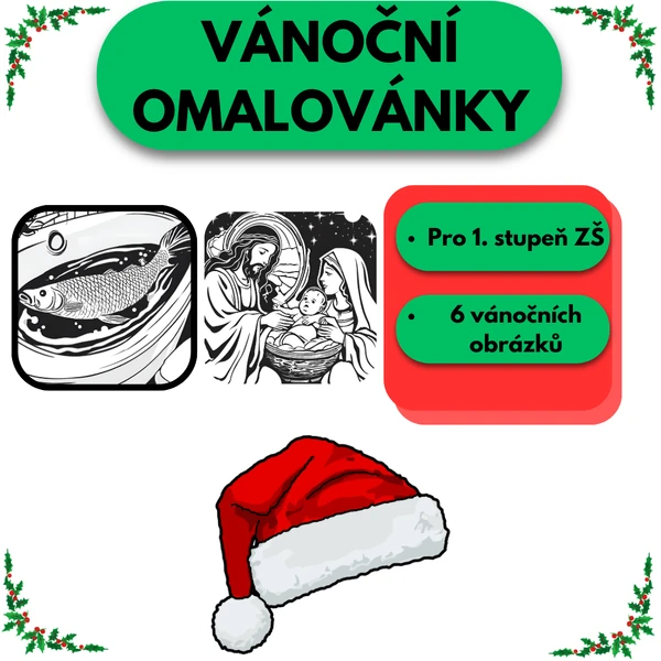Vánoční omalovánky