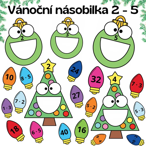 Vánoční násobilka 2 - 5