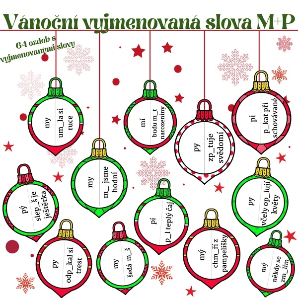 Vánoční vyjmenovaná slova M+P