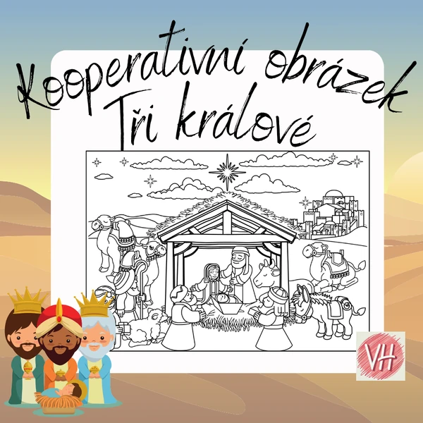 Tři králové- kooperativní obrázek
