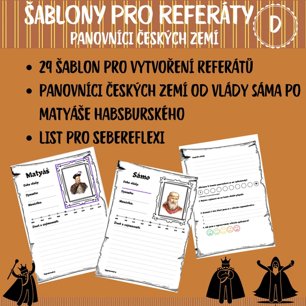 Šablony k referátům - panovníci českých zemí 1