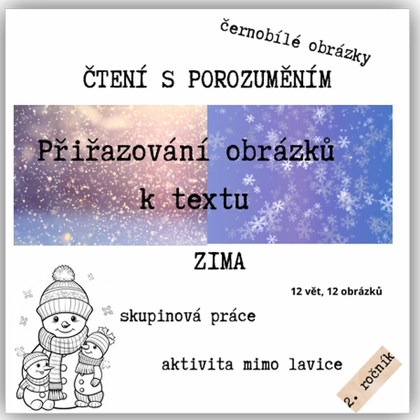 Hledej obrázek k textu - zima 