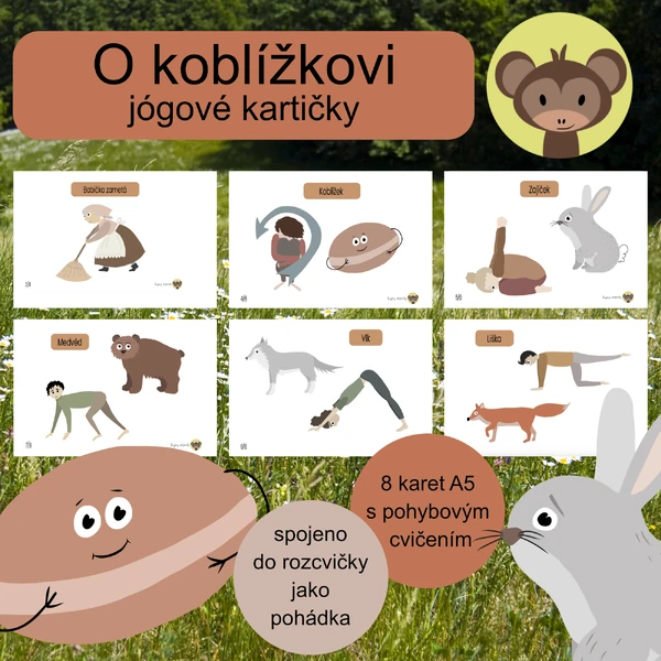 O koblížkovi - jógové kartičky 