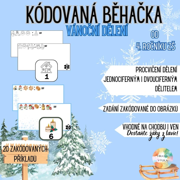 Kódovaná běhačka - vánoční dělení