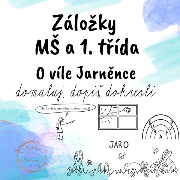 Záložky MŠ a 1. třída - O víle Jarněnce