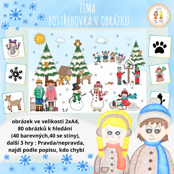 Zima - Postřehovka v obrázku