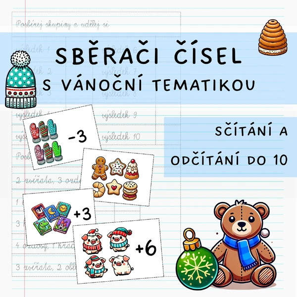 Sběrači čísel - sčítání a odčítání do 10