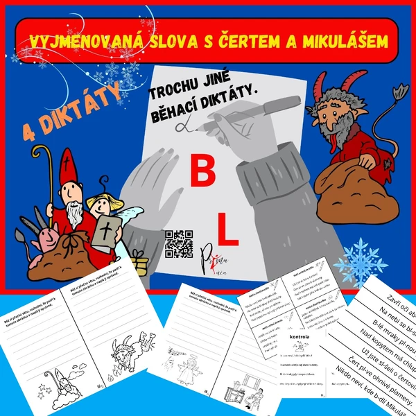 VYJMENOVANÁ SLOVA PO - B, L - S ČERTEM A MIKULÁŠEM