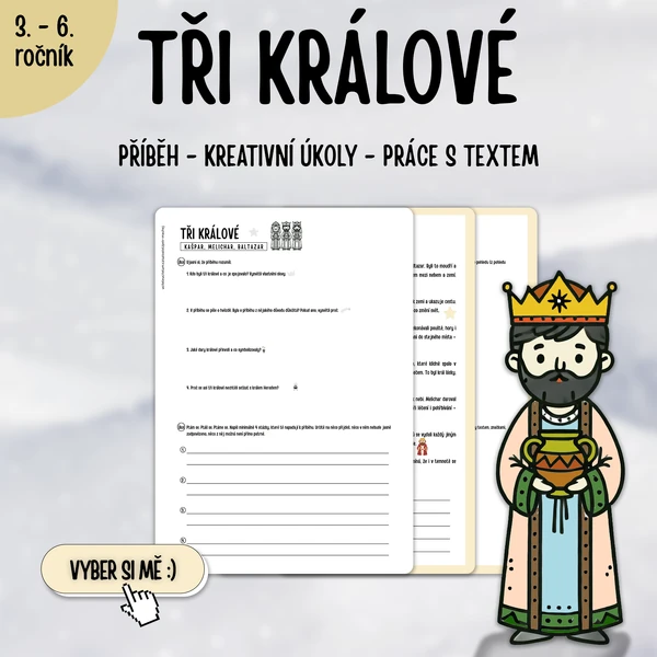 Tři králové: příběh, pracovní list, úkoly