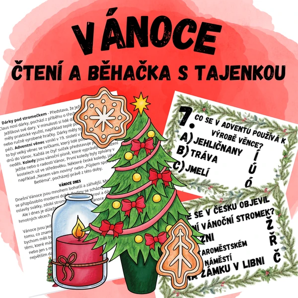 Vánoce - čtení a běhačka s tajenkou