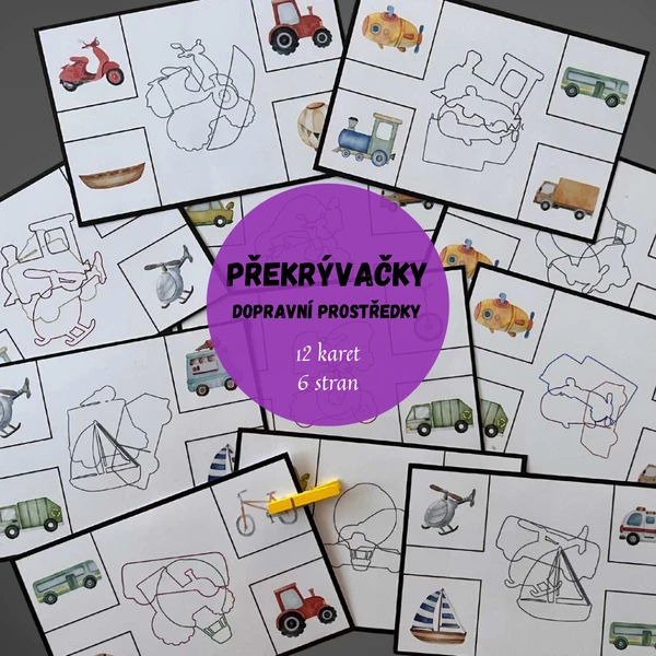 PŘEKRÝVAČKY - DOPRAVNÍ PROSTŘEDKY